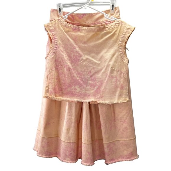 Rachel Comey Dresses & Skirts - Rachel Comey Long Skirt Top Set Pink Stonewashed size 4 and 6 Two Tone Crop Top